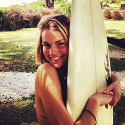 Andrea hjärta surfbräda
